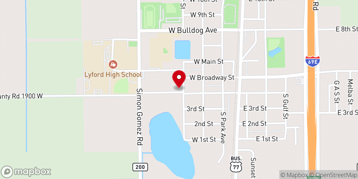 Map showing location of First United Methodist Church