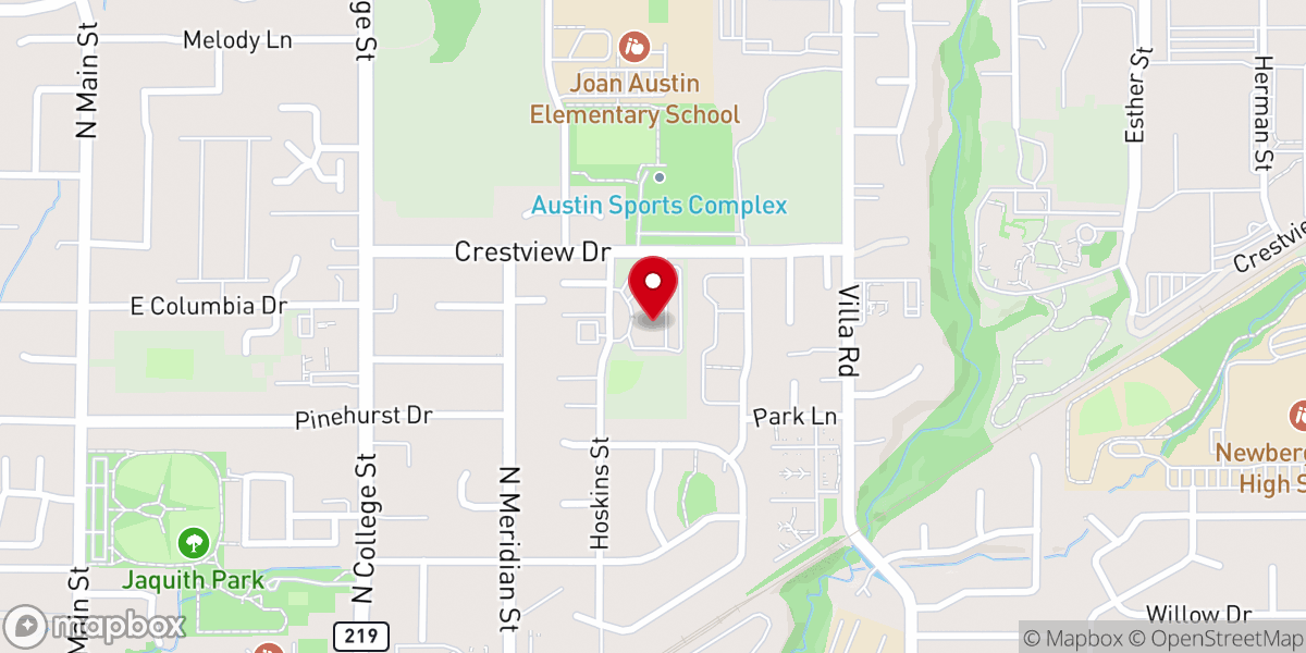 Map showing location of Northside Community Church