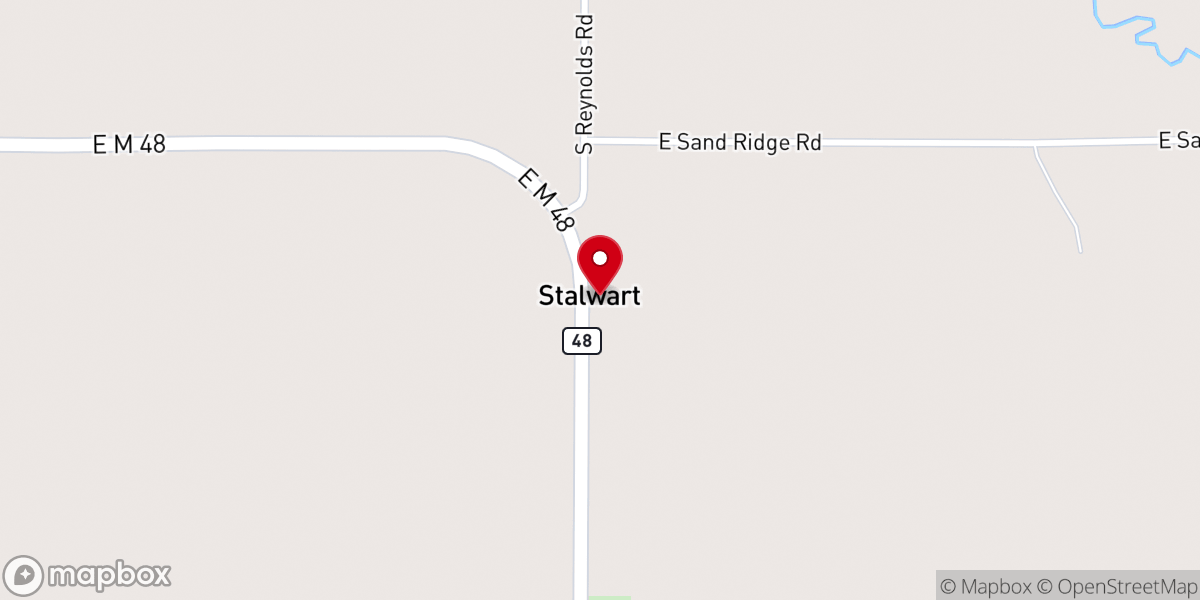 Map showing location of Stalwart Presbyterian Church