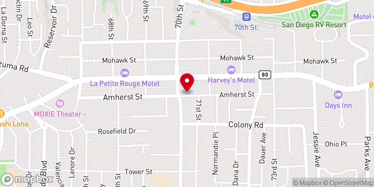 Map showing location of New Assurance Baptist Church