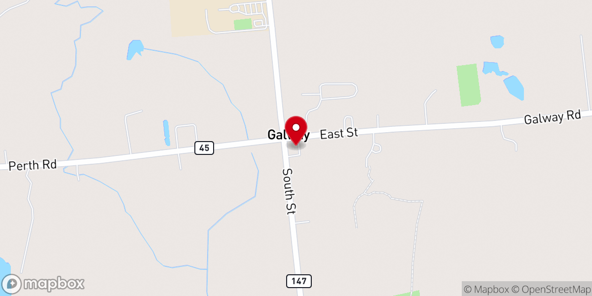 Map showing location of Galway United Methodist Church