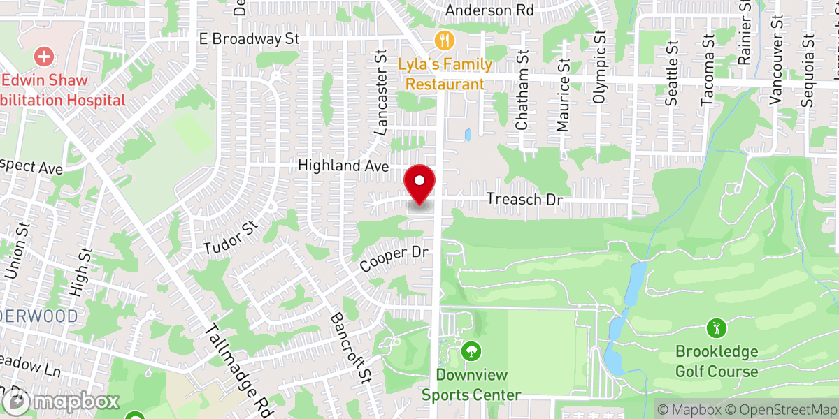 Map showing location of Falls Berean Bible Church