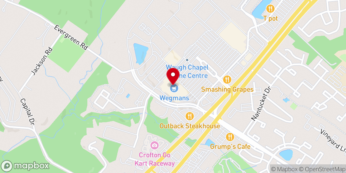 Map showing location of Wegmans