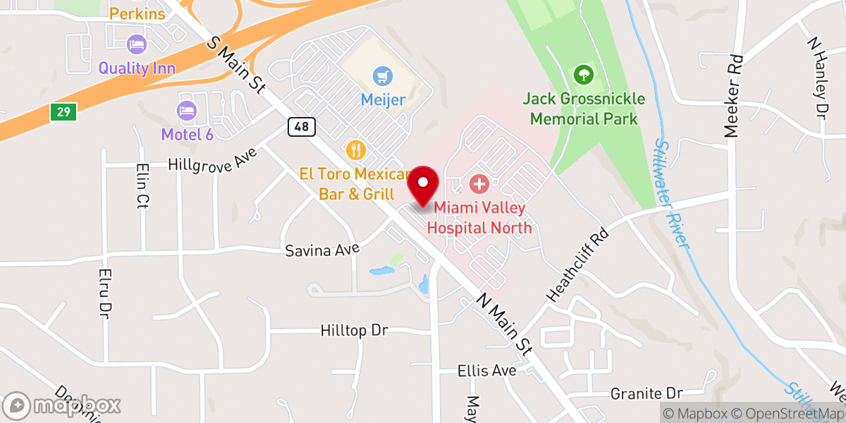 Map showing location of Mt. Calvary Lutheran Church