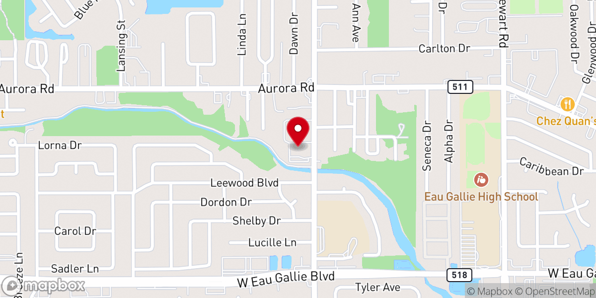 Map showing location of River Run Christian Church
