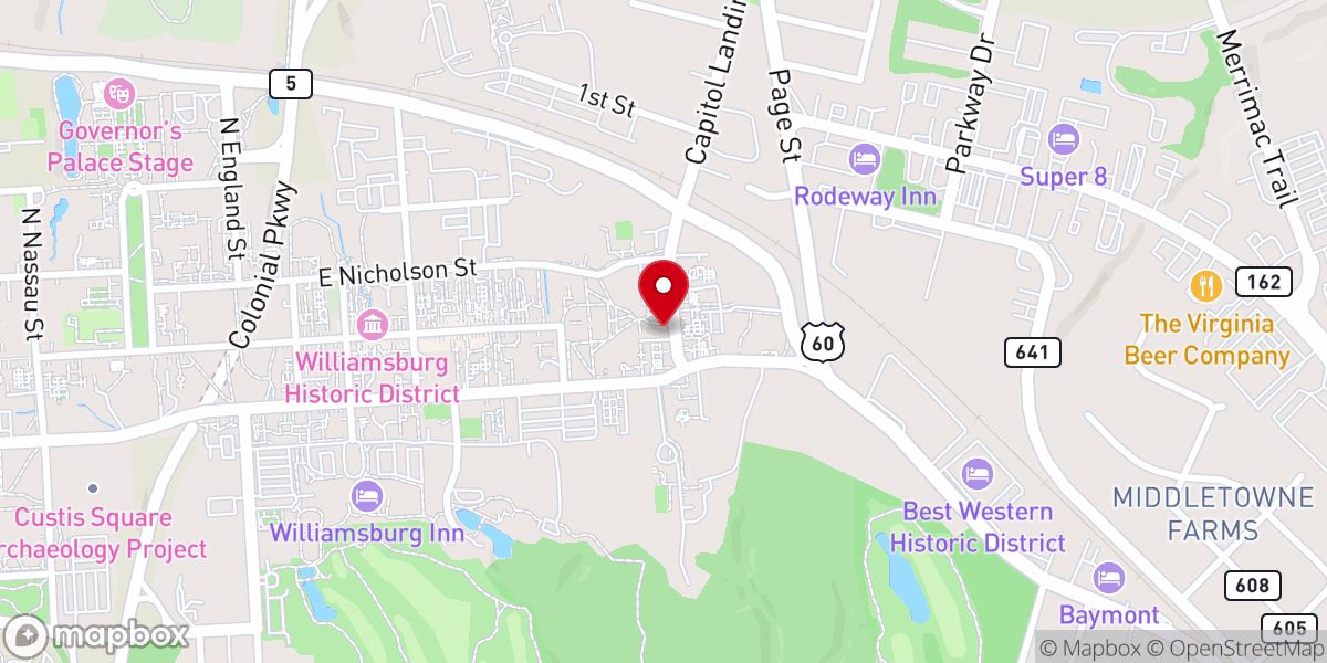 Map showing location of Presbyterian Meeting House