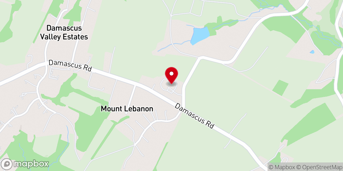 Map showing location of Damascus Grace Fellowship Seventh-day Adventist Church
