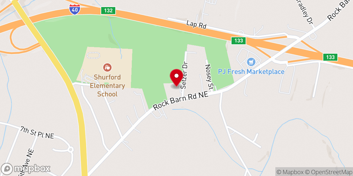 Map showing location of Covenant Baptist Church