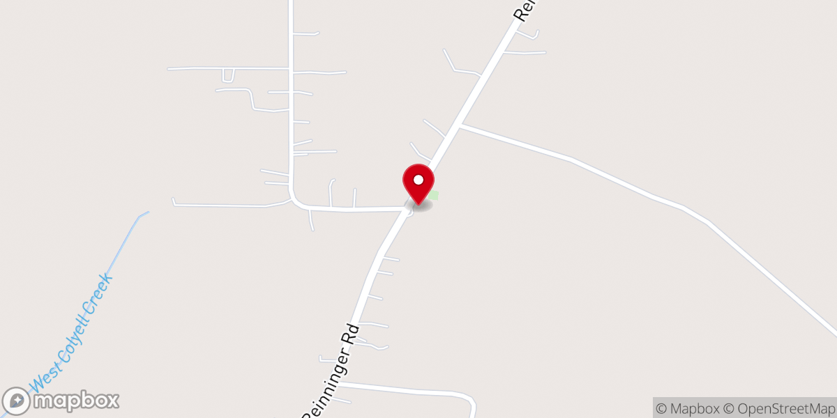 Map showing location of New Bethlehem Baptist Church