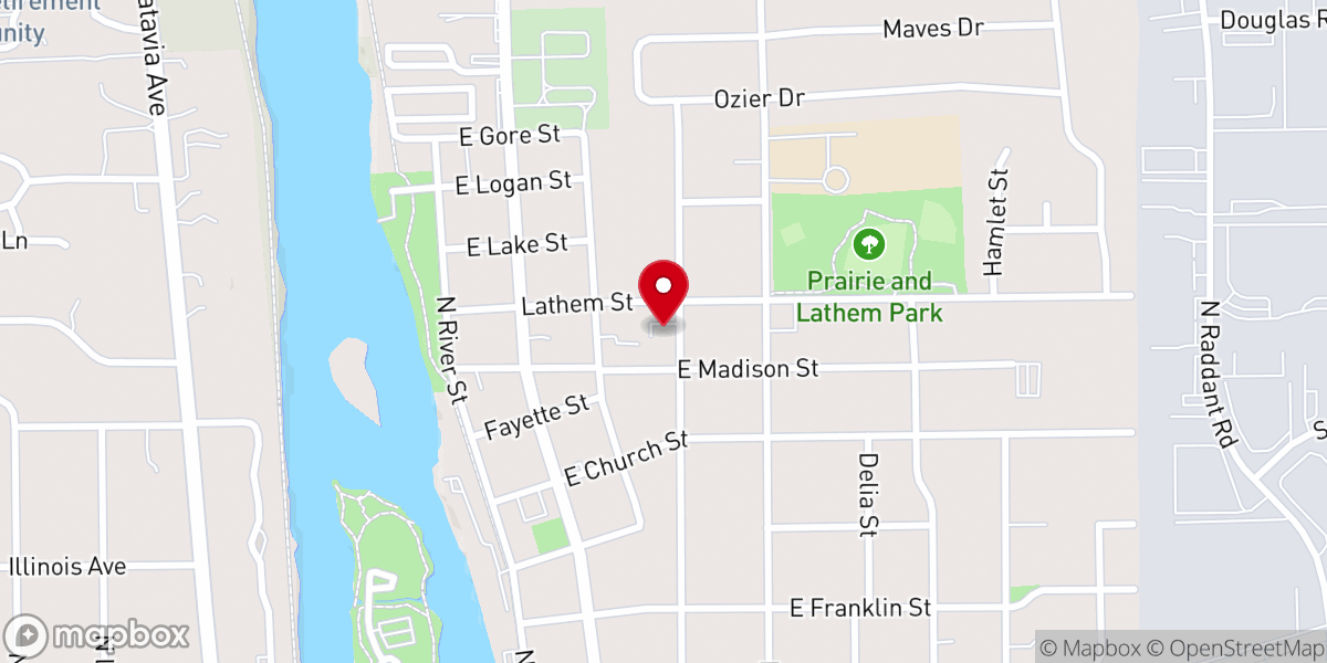 Map showing location of Tabernacle of Praise Ministries