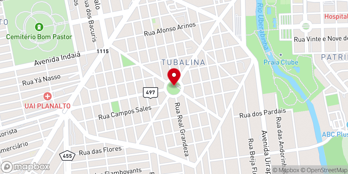 Map showing location of Paróquia São Francisco de Assis
