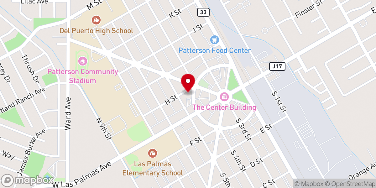 Map showing location of Patterson Seventh-day Adventist Church/Discovery Life Community Center