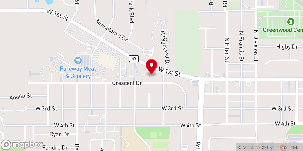 Map showing location of Covenant Presbyterian Church (OPC)