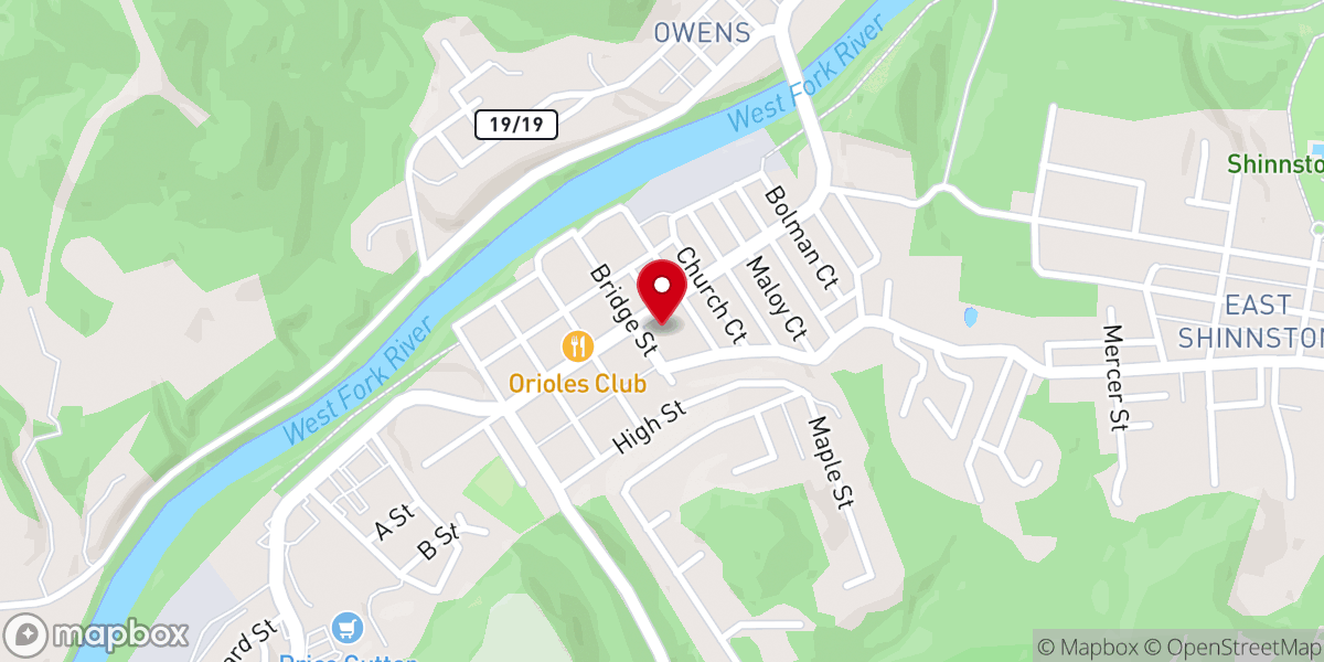Map showing location of Jewels City Church