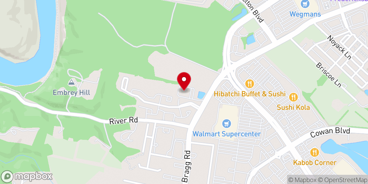 Map showing location of Riverside First Church of God