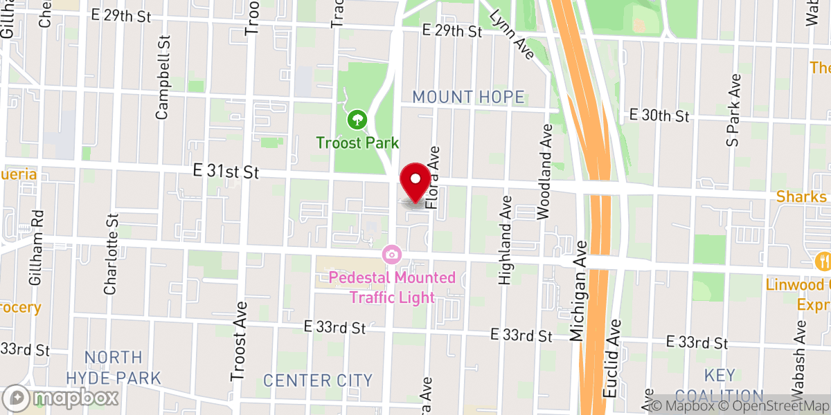 Map showing location of Saint Vincent de Paul Priory