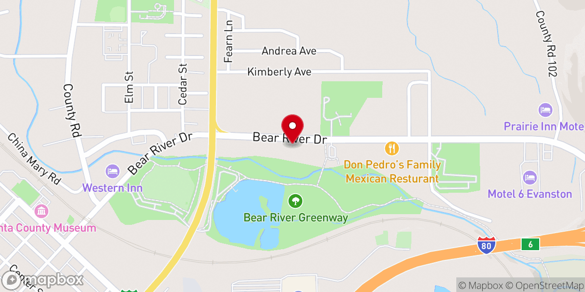 Map showing location of Pentecostals of Evanston House of Prayer