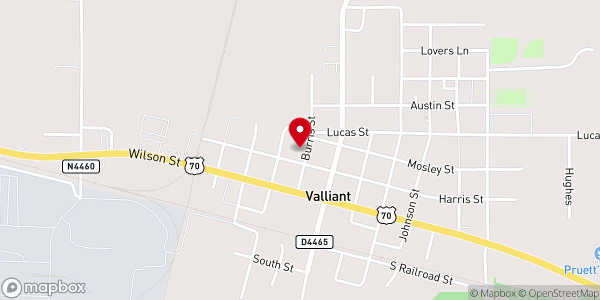 Map showing location of United Methodist Church