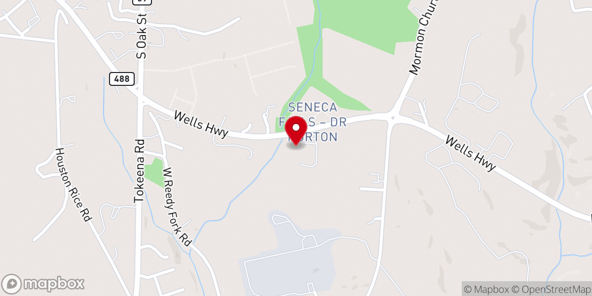 Map showing location of Grace Baptist Church