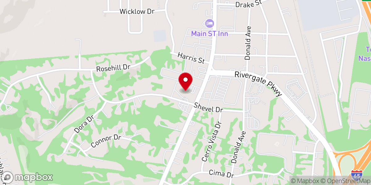Map showing location of First Baptist Church