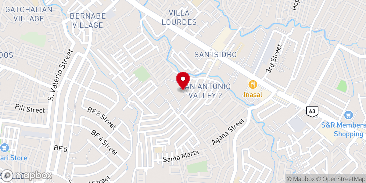 Map showing location of Zion Bible Baptist Church