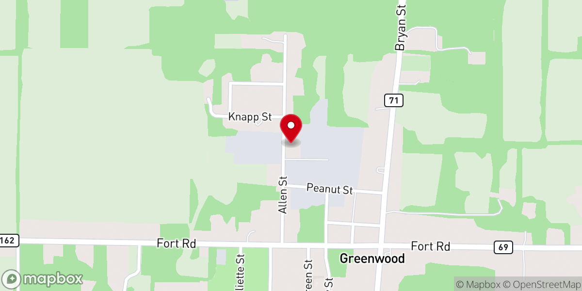 Map showing location of New Hoskie Baptist Church