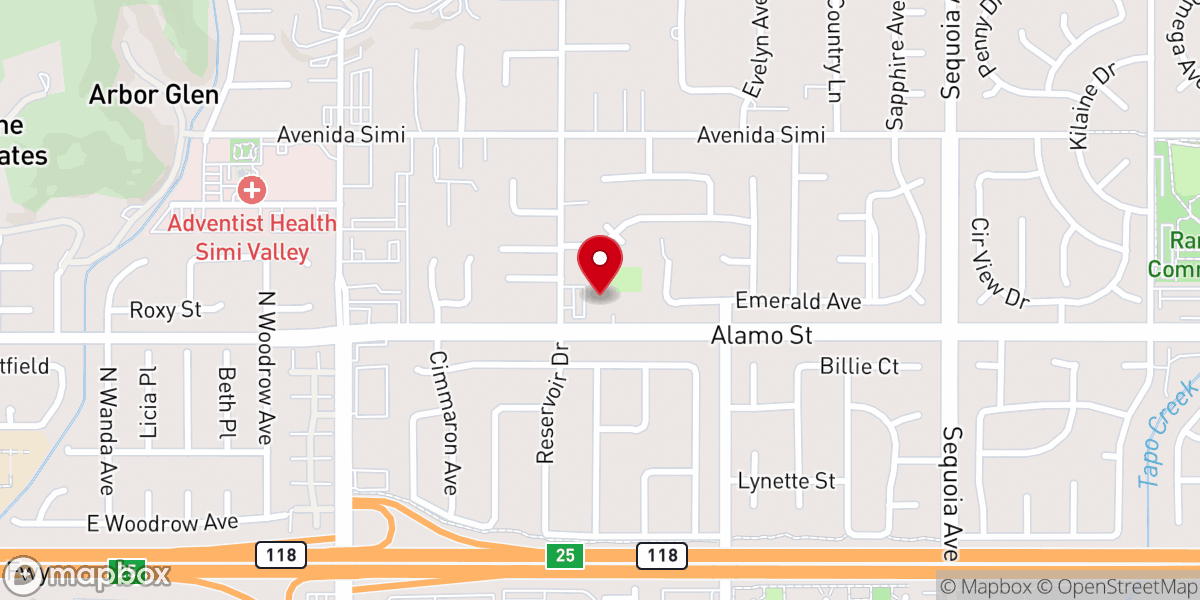 Map showing location of Trinity Lutheran Church