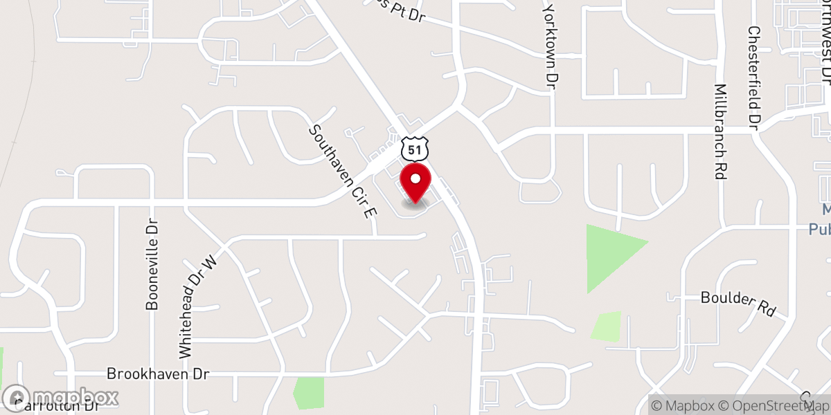 Map showing location of Colonial Hills Church