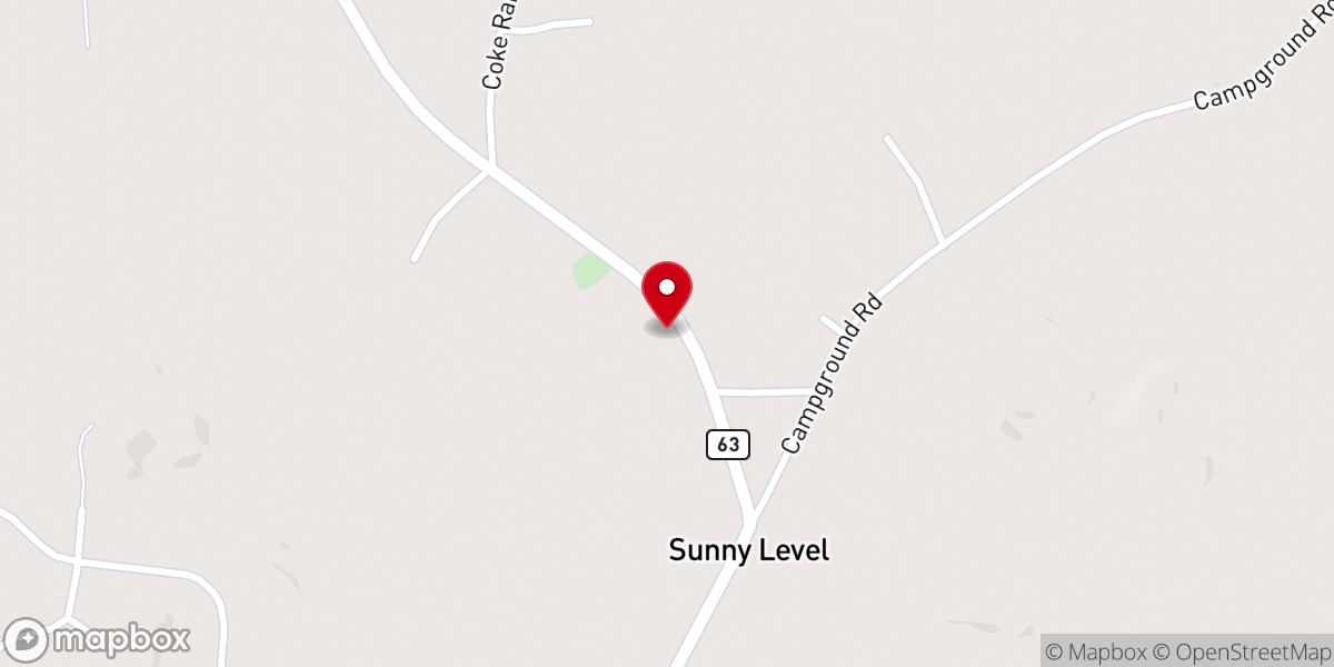 Map showing location of Sunneylevel United Methodist