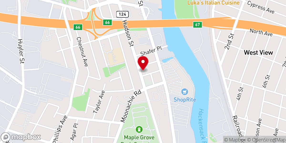 Map showing location of St. Joseph's Roman Catholic Church