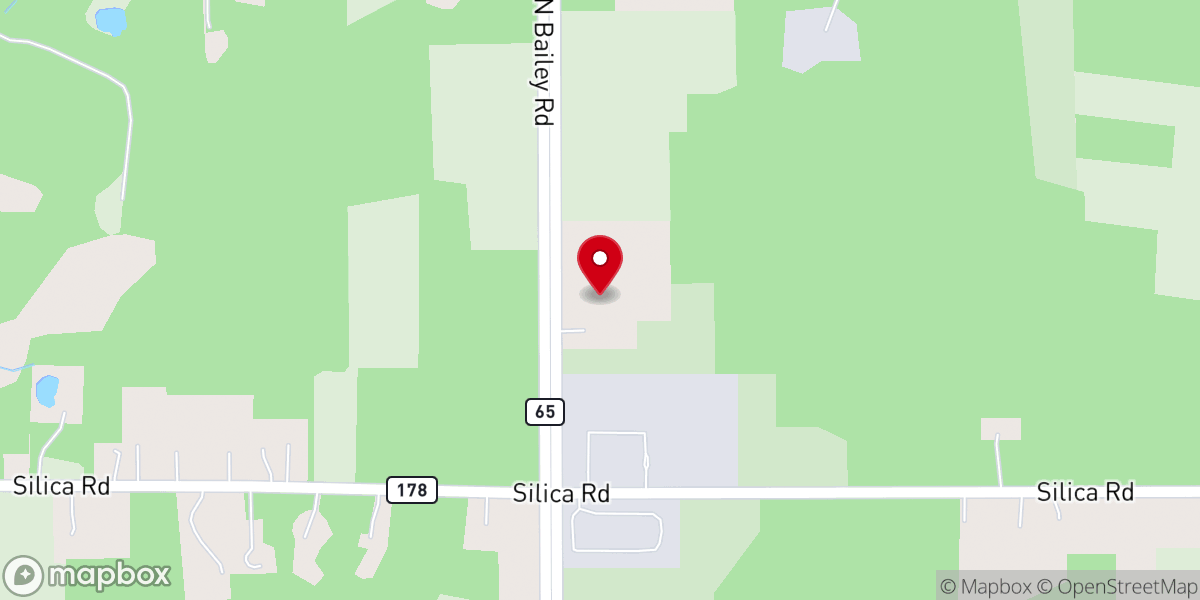 Map showing location of Bailey Road Baptist Church