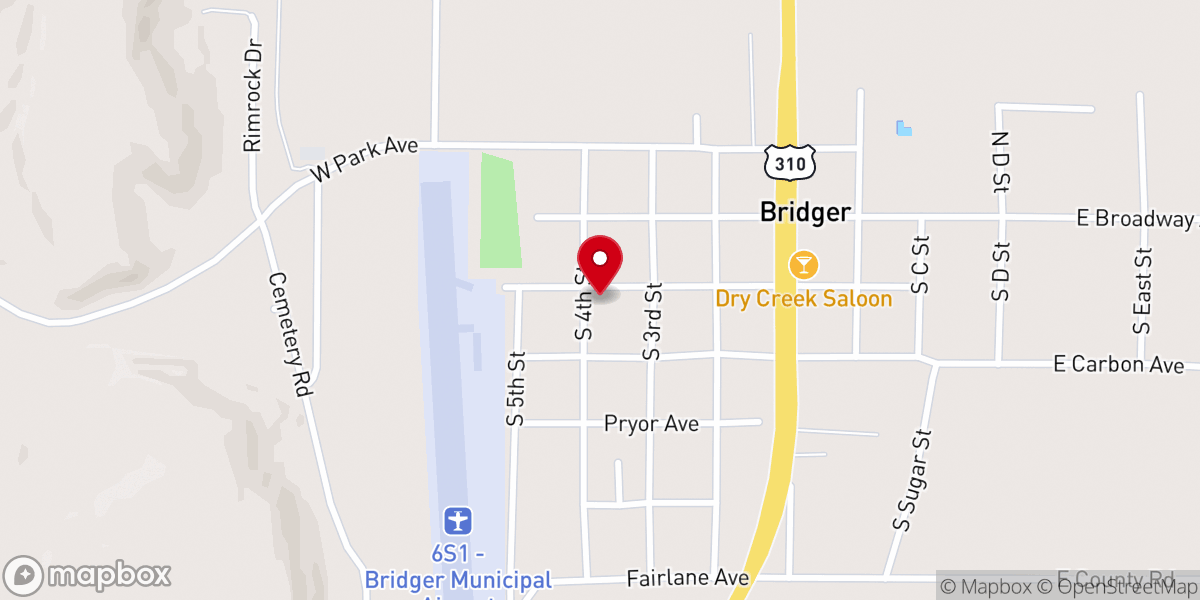 Map showing location of Sacred Heart Catholic Church