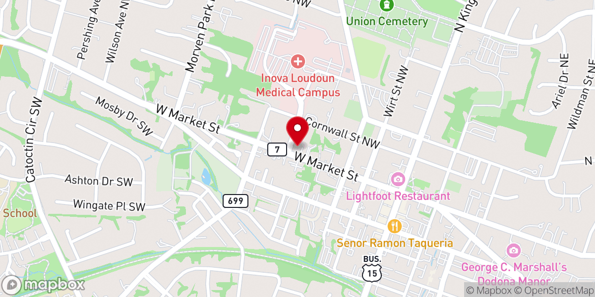 Map showing location of St Gabriel's Episcopal Church