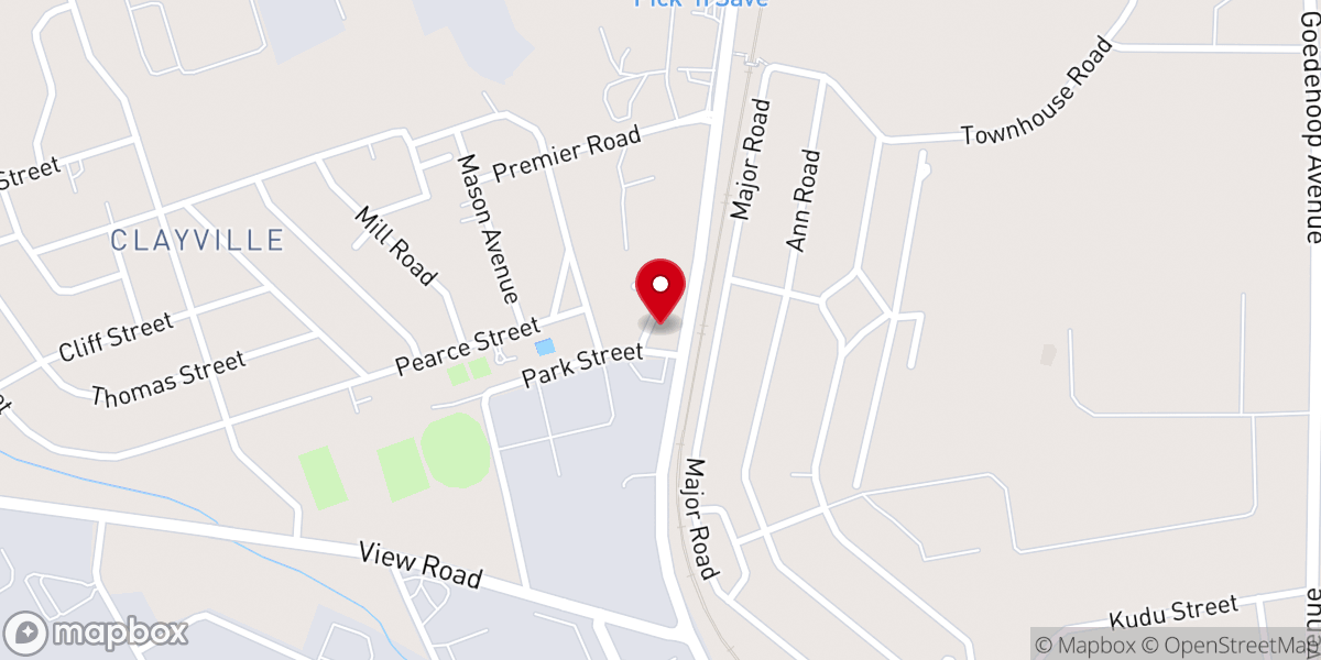 Map showing location of Holy Trinity Catholic Church