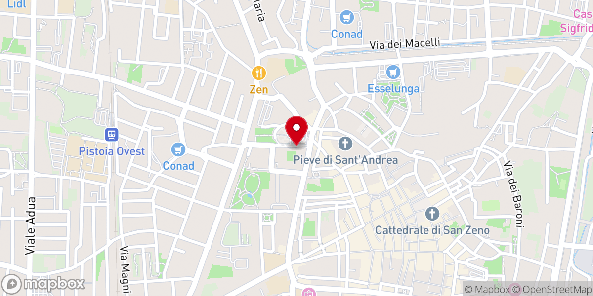 Map showing location of Chiesa di San Francesco