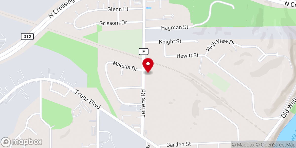 Map showing location of Saving Grace Lutheran Church