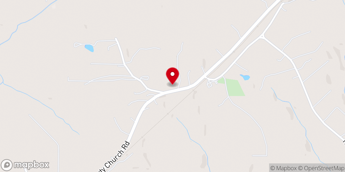 Map showing location of West George Baptist Church