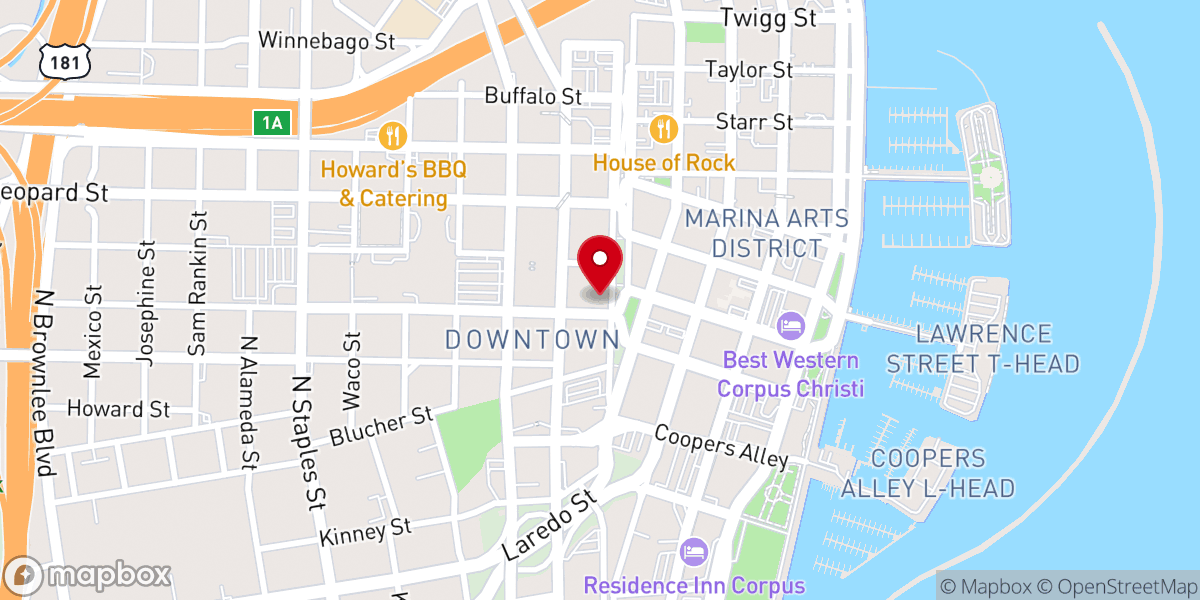 Map showing location of Corpus Christi Cathedral