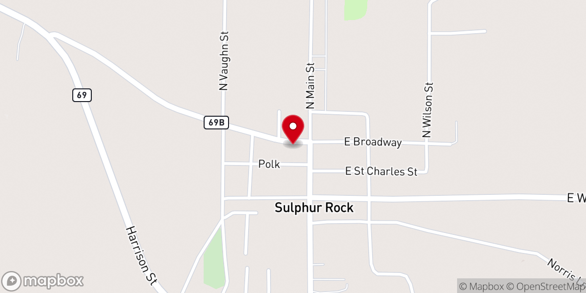 Map showing location of Secondchance Church