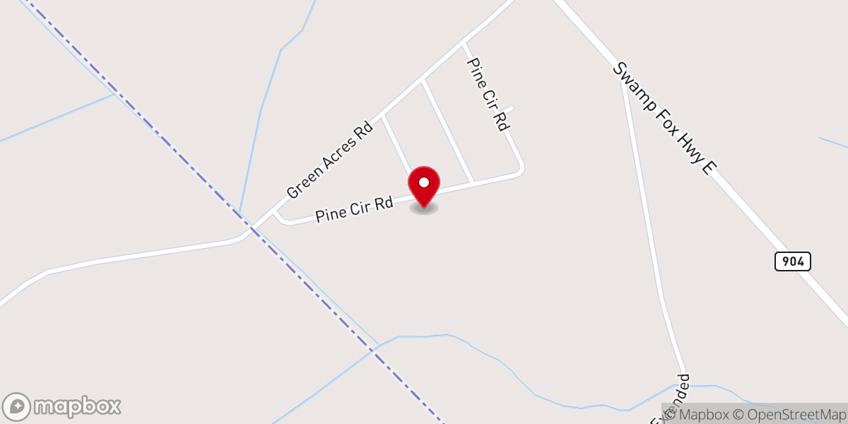 Map showing location of Green Acres Mssnry Baptist Church