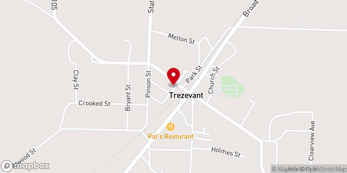 Map showing location of West Carrol Unity Baptist Church