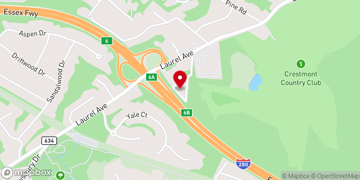 Map showing location of The Crossing Church