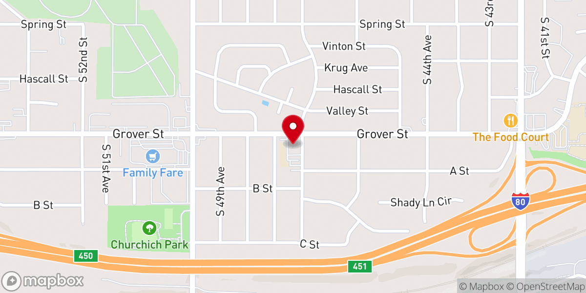 Map showing location of St Thomas More Catholic Church