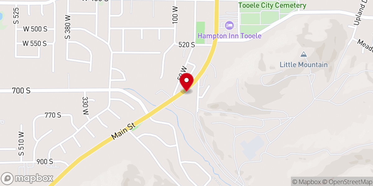 Map showing location of Tooele First Baptist Church - Food Distribution Center