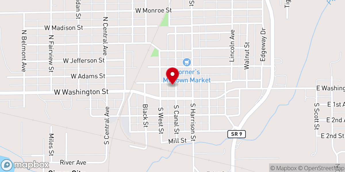 Map showing location of United States Postal Service