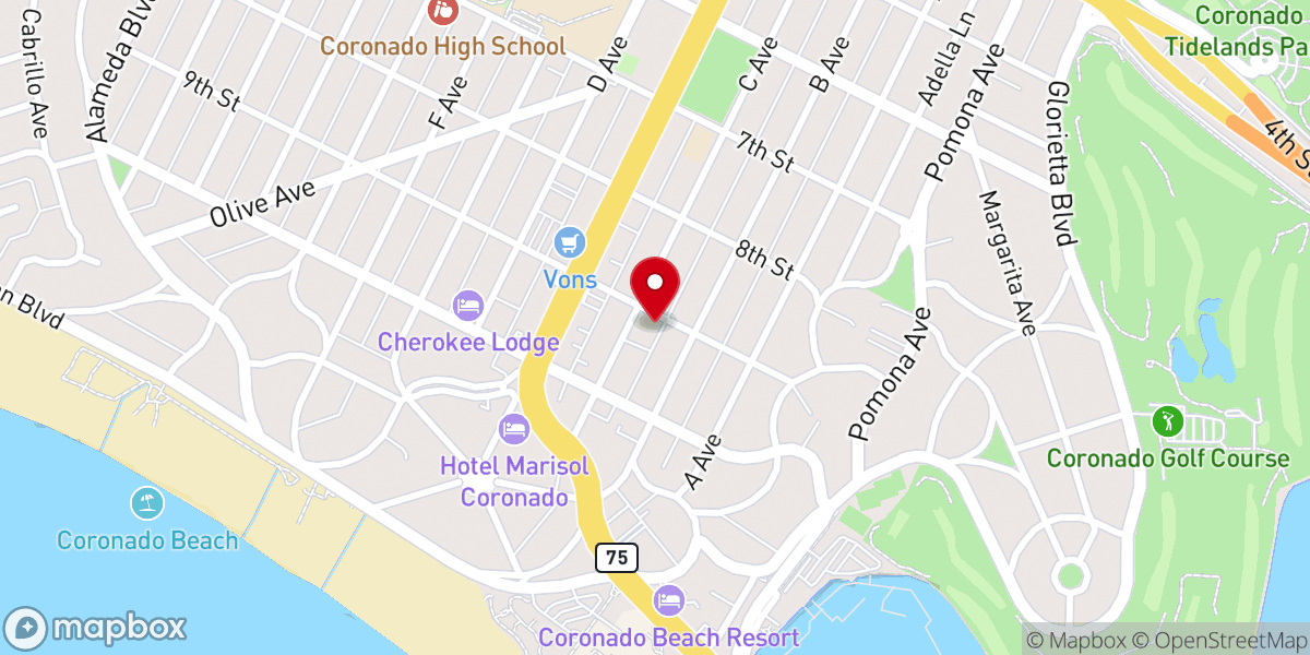 Map showing location of Christ Church Thrift Shop