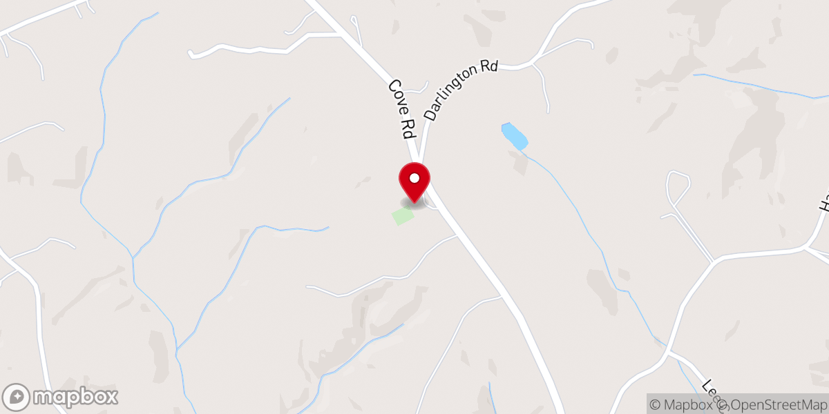 Map showing location of Oak Ridge Church