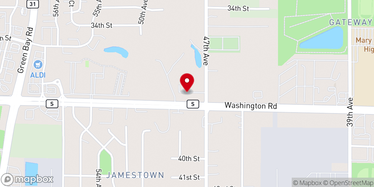 Map showing location of First Baptist Church Of Kenosha