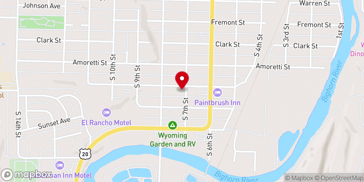 Map showing location of Church of Christ