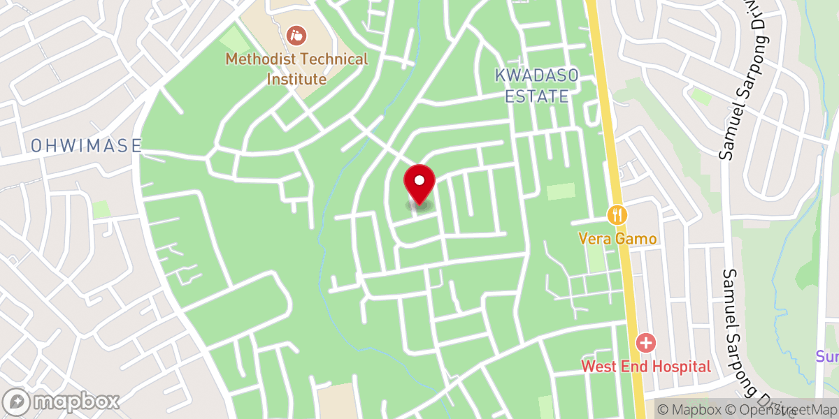 Map showing location of Beulah SDA Chucrh